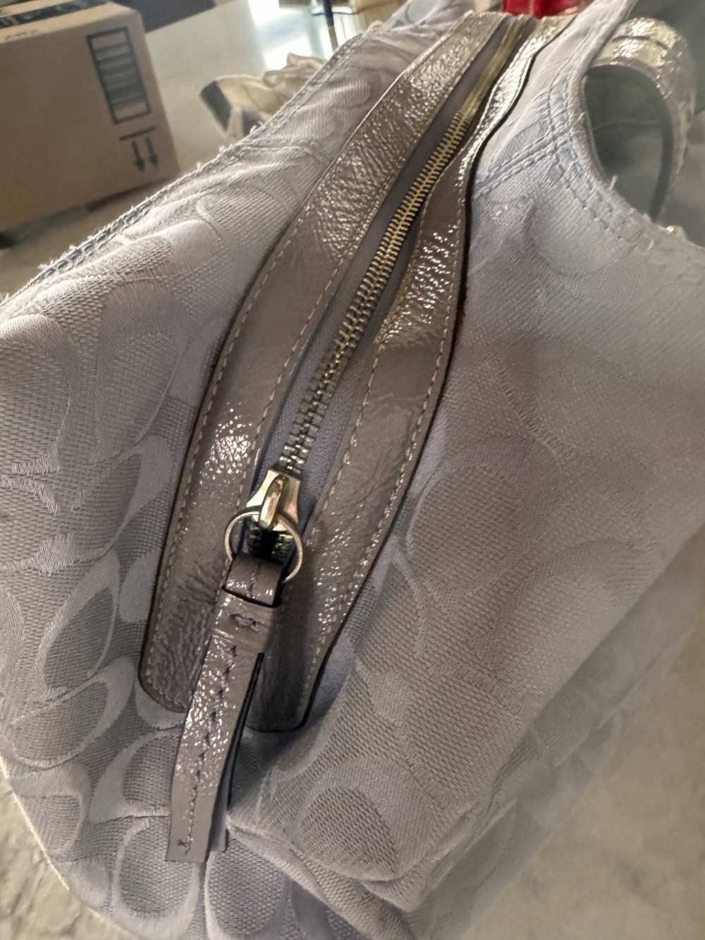Coach F15083 Medium Vintage Lynn Soho Hobo – Lavender Signature C + Rare Scarf - Picture 8 of 11